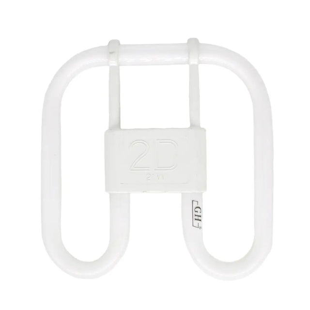 White 2D light bulb on a white background