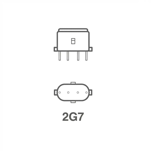 Technical diagram of a component with '2G7' label on a white background