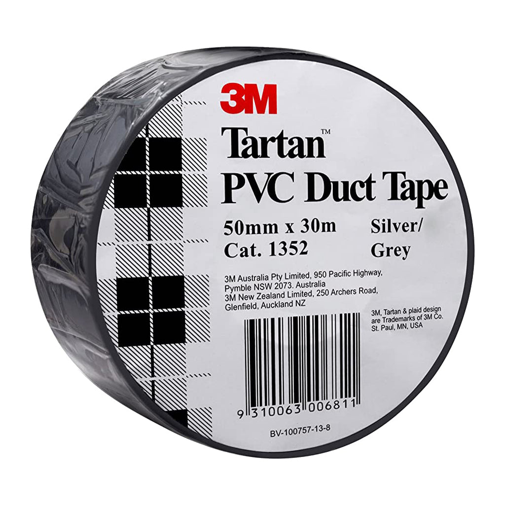 3M Tartan PVC Duct Tape Silver 50mmX30m AT010575259