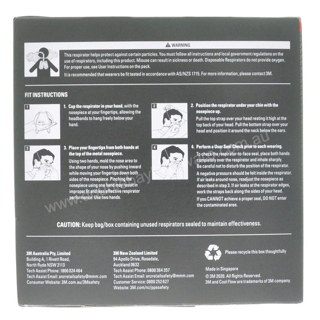 3M P2 N95 Sanding Fibreglass Valve Respirator Mask 5pk 8511HB2 - C - PS