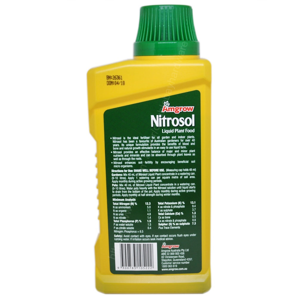 Amgrow Nitrosol Liquid Plant Food 500ml Makes 125 Litres