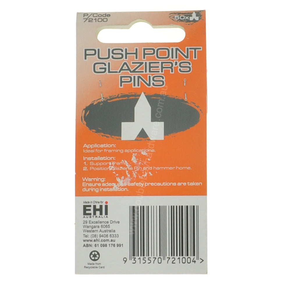 EverHang Push Point Glazier's Pin 50pcs 72100
