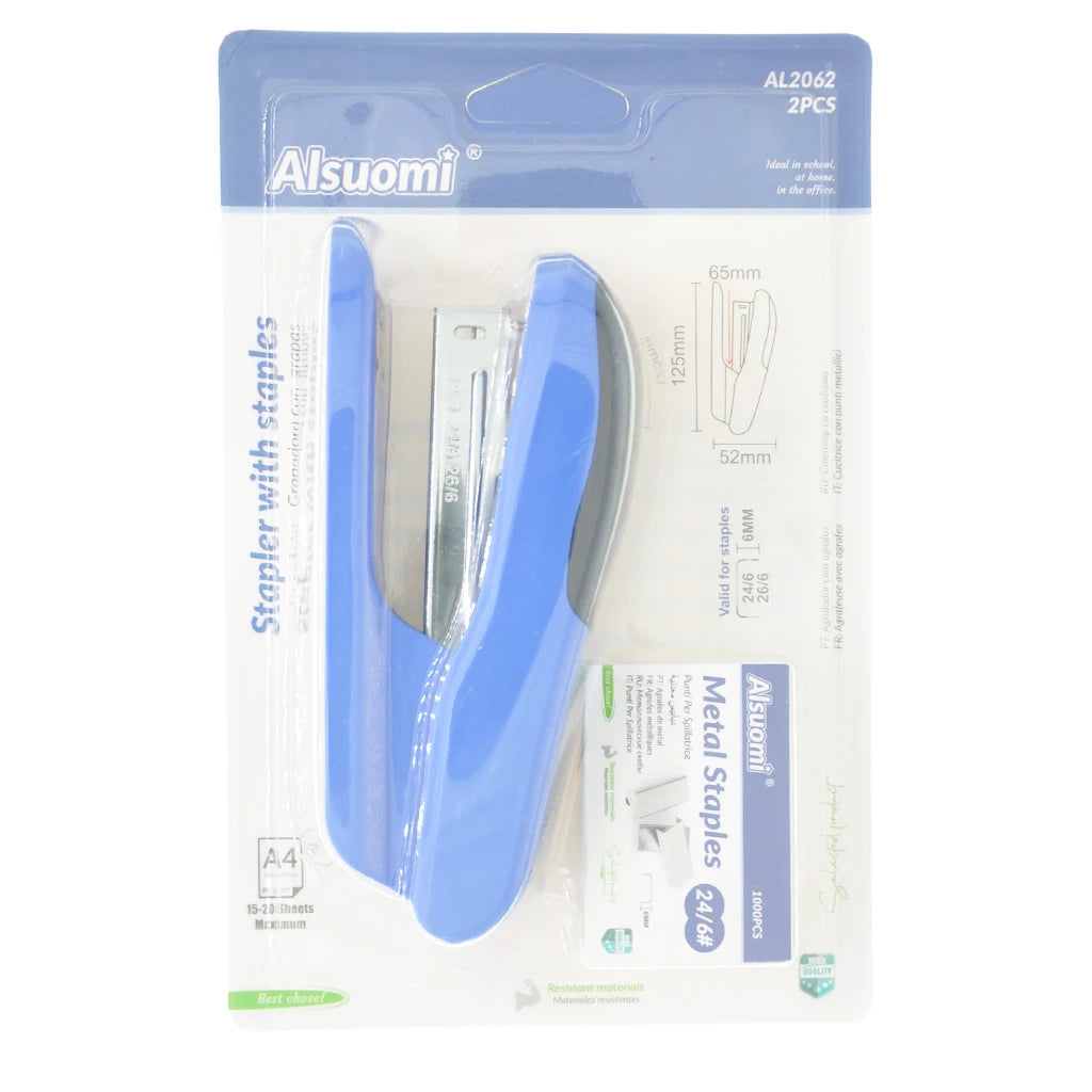 Alsuomi Stapler With Staples 52x125mm #24/6