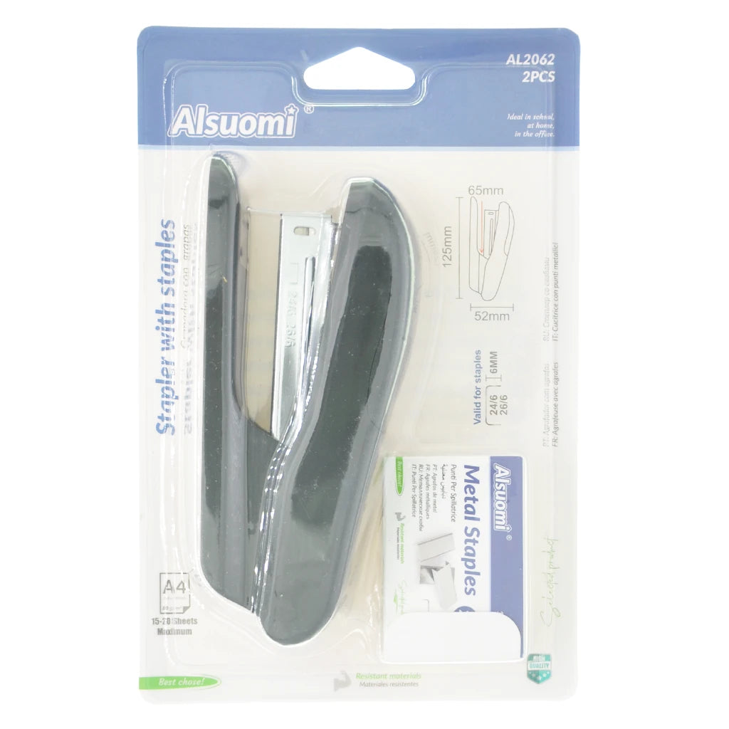 Alsuomi Stapler With Staples 52x125mm #24/6