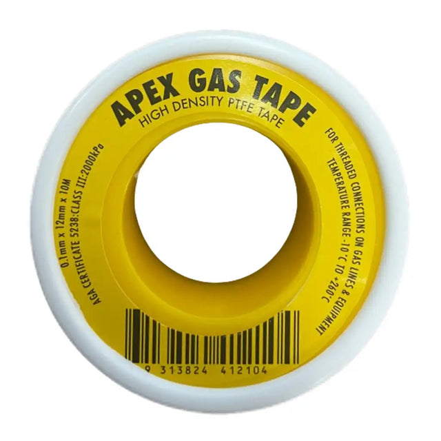 Apex Yellow Gas Seal Tape 12mm X 10m