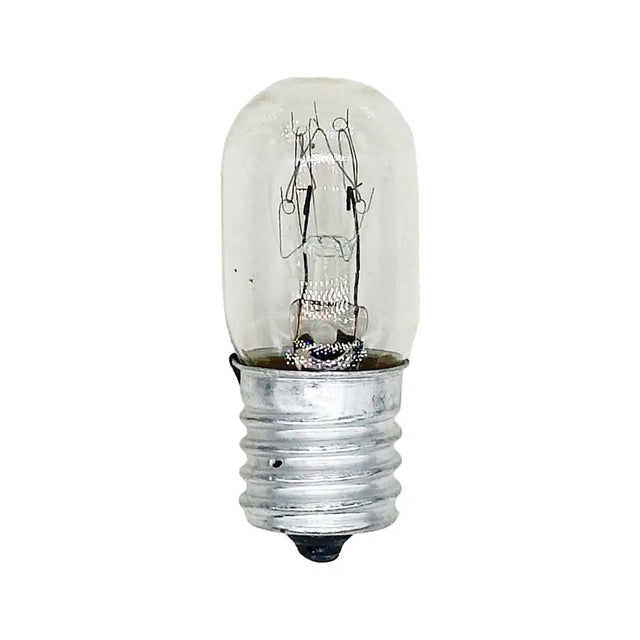 Clear light bulb on a white background