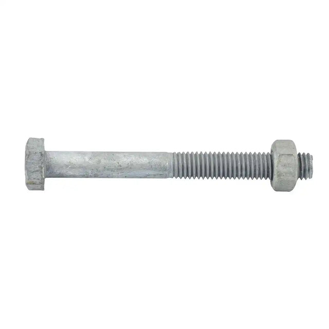 Metal bolt on a white background