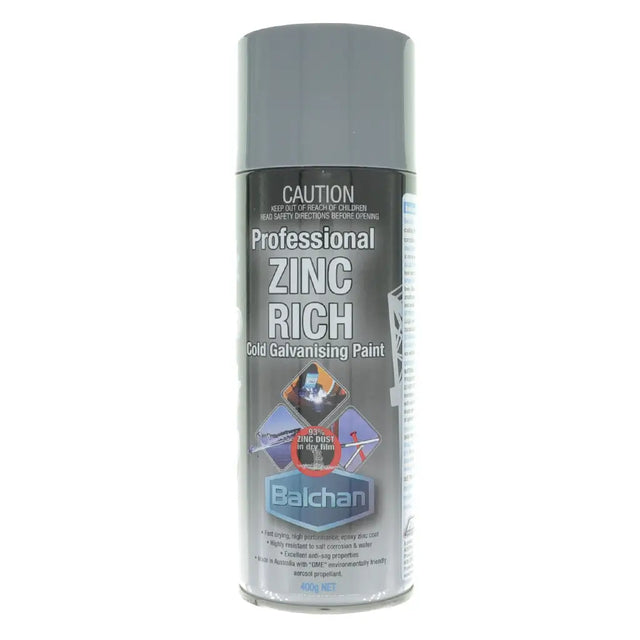 Can of Balchan Professional Zinc Rich Cold Galvanising Paint on a white background