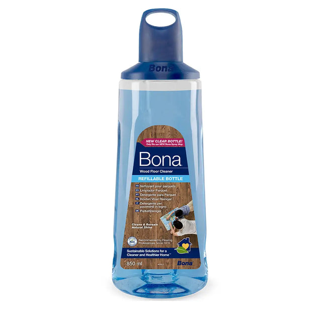 Bona wood floor cleaner bottle on a white background