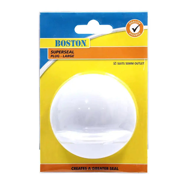 Packaged Boston Superseal Plug Large on a white background