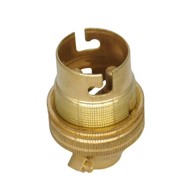 Brass fitting on a white background