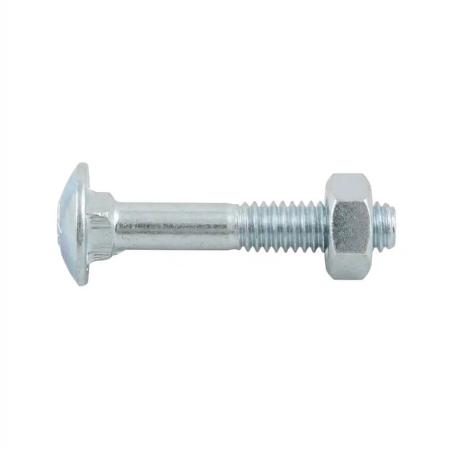Bremick 1/4 X 1" Cup Head Bolt & Nut Zinc Plated