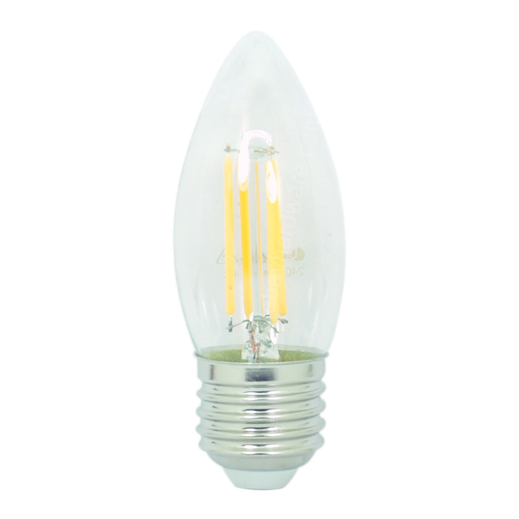 Candle Filament LED Light Bulb E27 12V 4W W/W