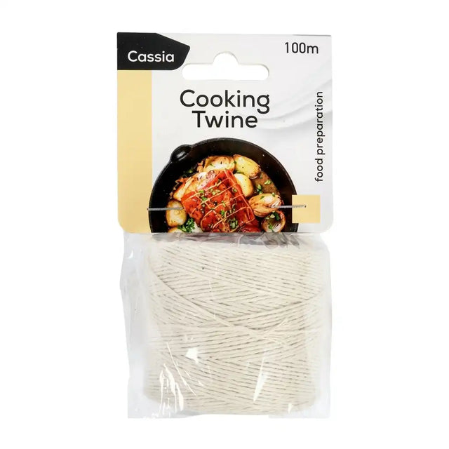 Packaging of Cassia Cooking Twine with a food image on a white background