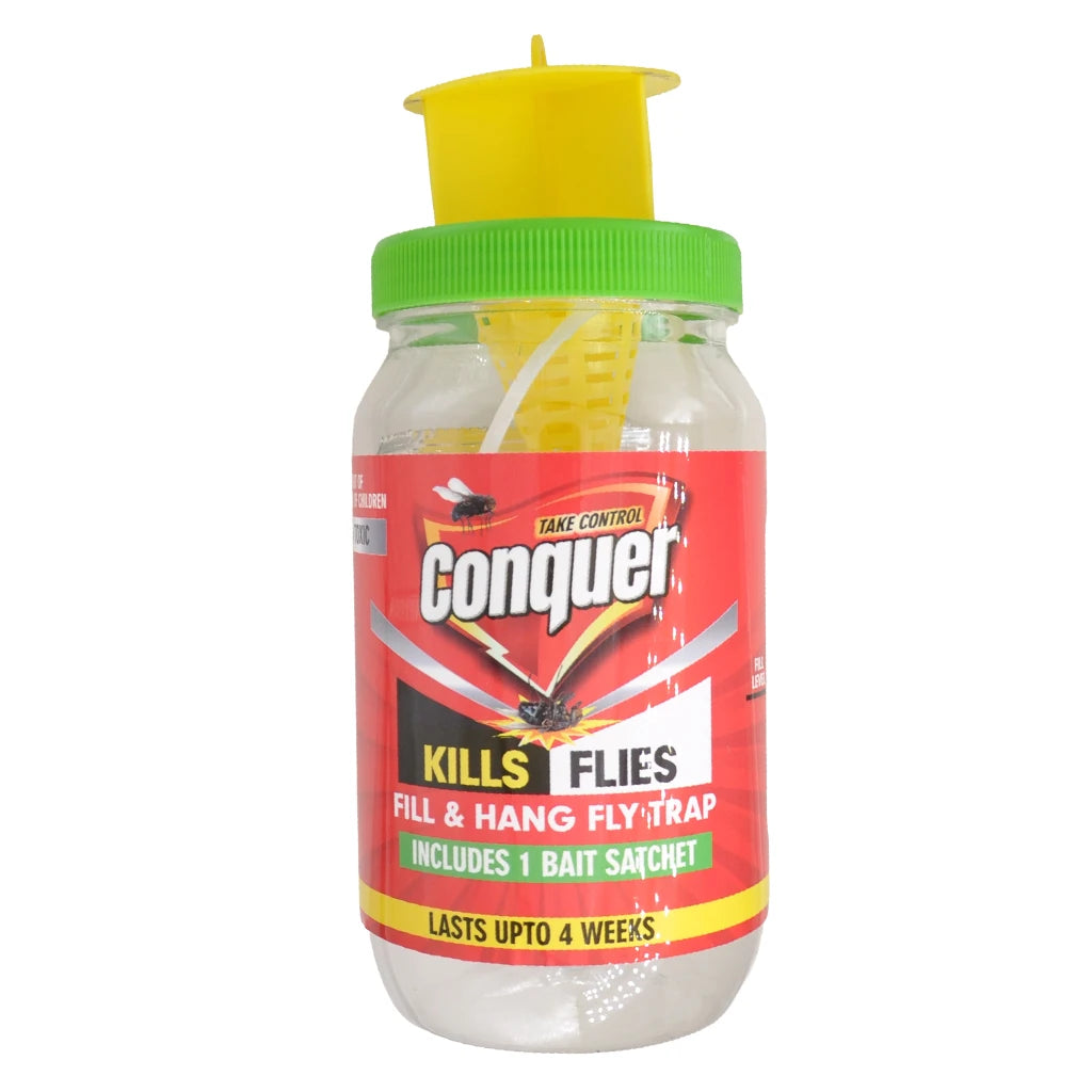 Conquer Hanging Fly Trap With Refill 8x20cm HOM-940