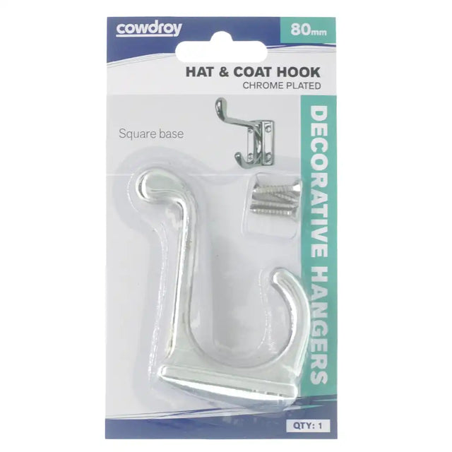 Cowdroy hat and coat hook packaging on a white background