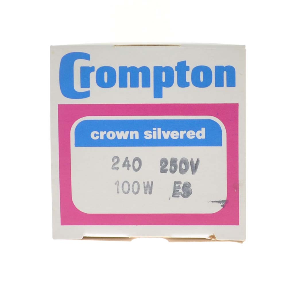 Crompton Crown Silver Top Incandescent Light Bulb E27 240V 100W 11113