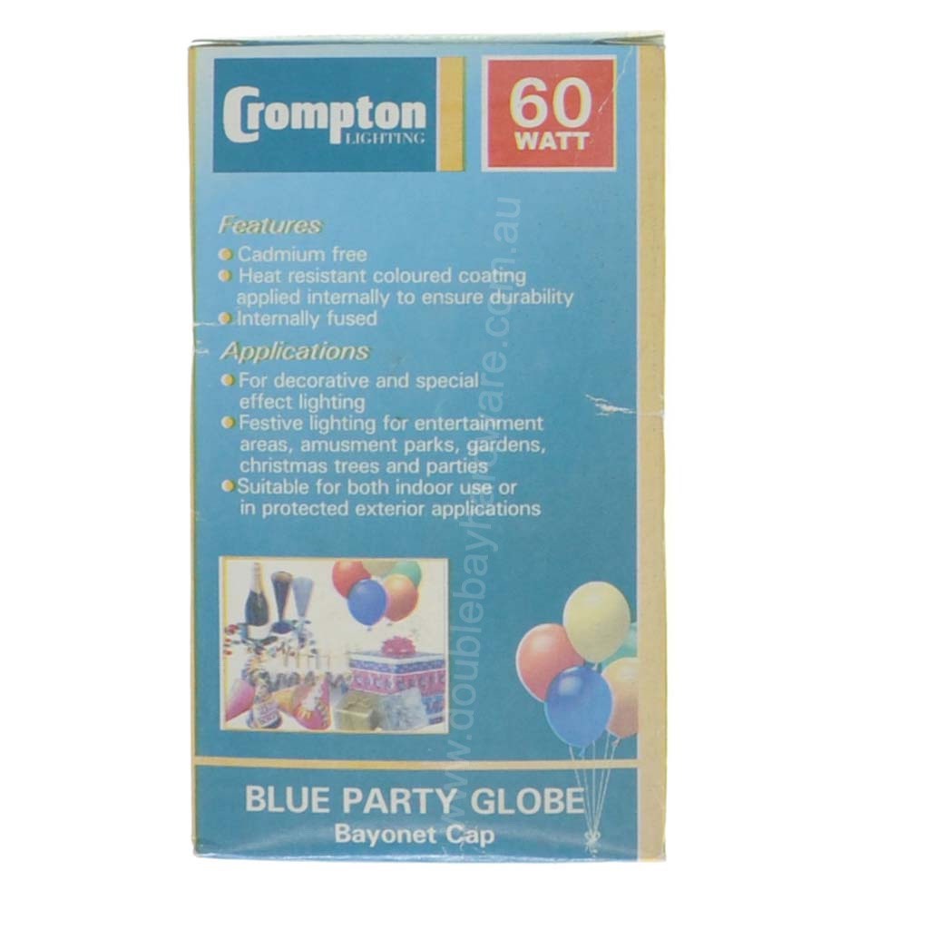 GLS Light Bulb B22 240V 60W Blue