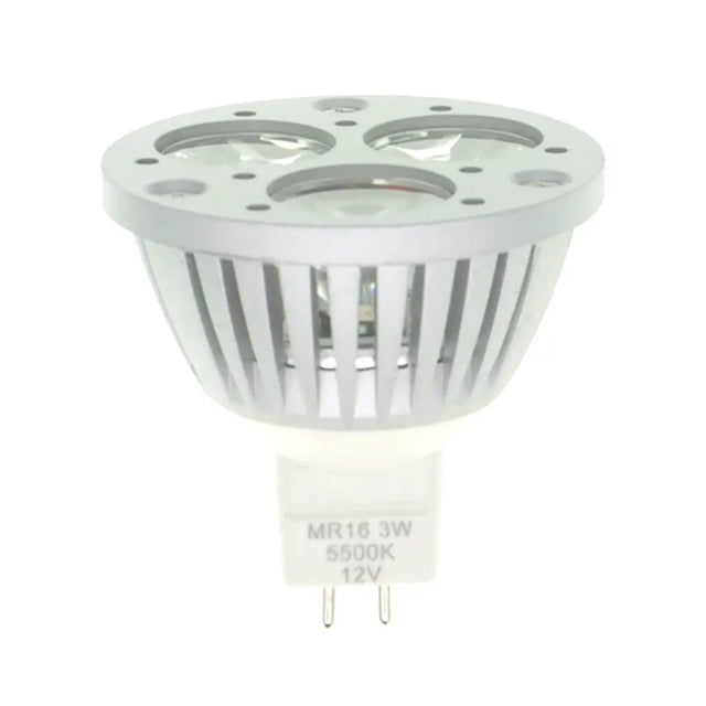 LED light bulb with specifications on a white background