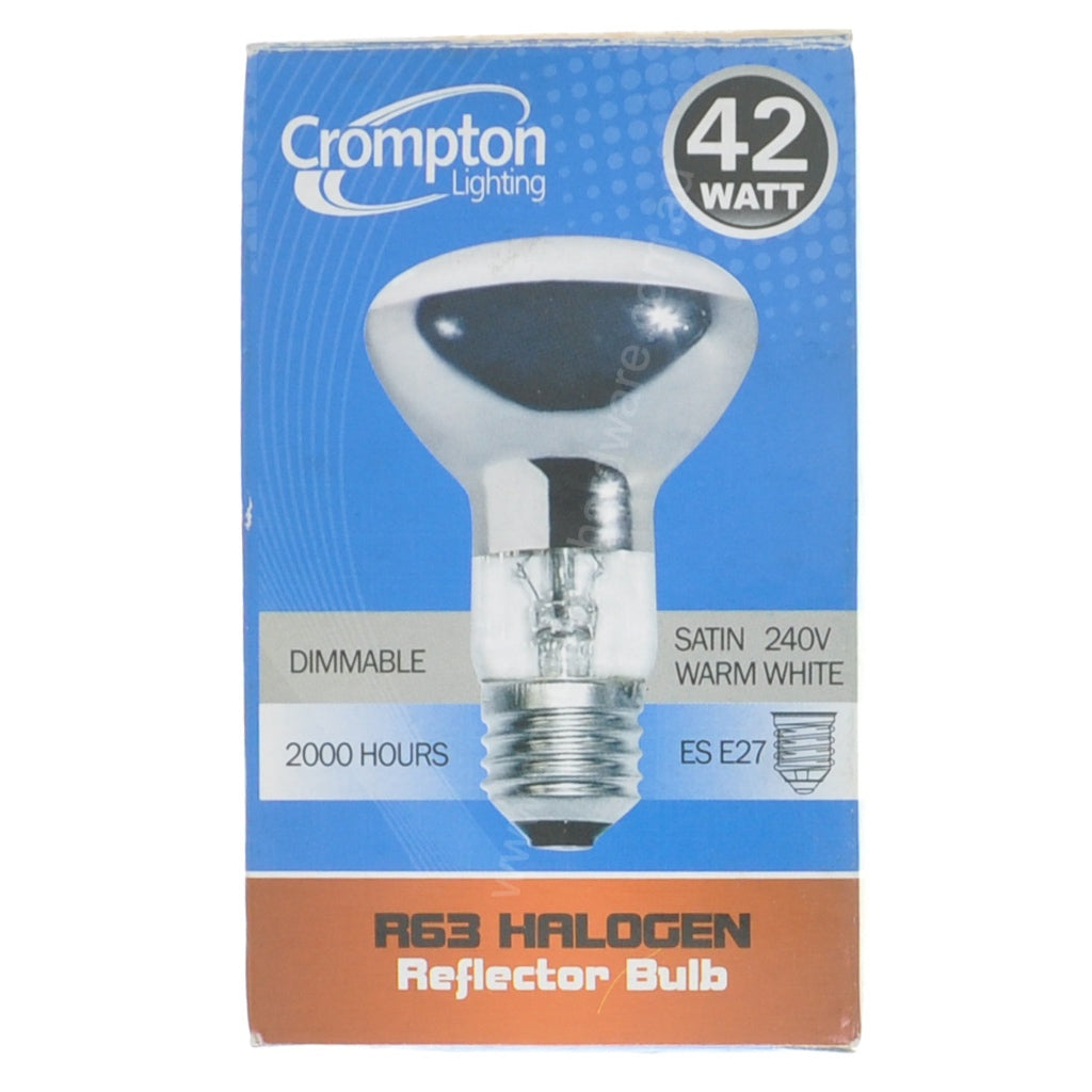 Crompton R64 Reflector Halogen Light Bulb E27 240V 42W(60W) 26004