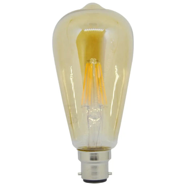Vintage-style light bulb on a white background