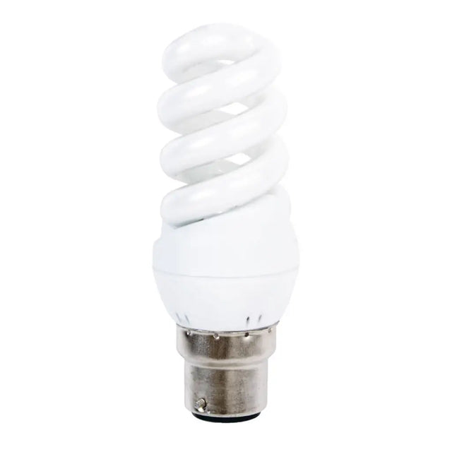 CFL light bulb on a white background