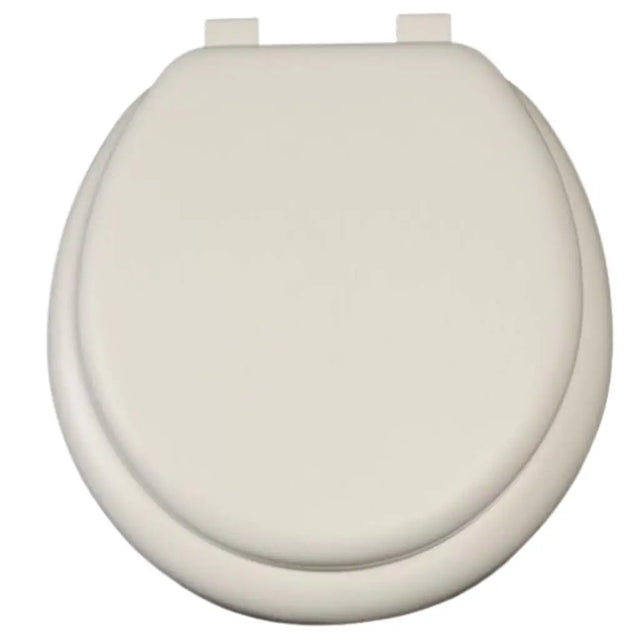 Beige toilet seat on a white background
