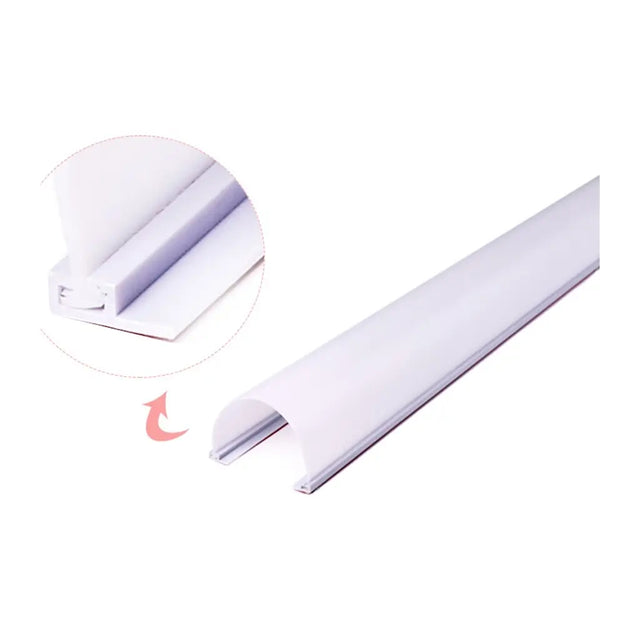 Roll of white paper with a close-up inset on a white background