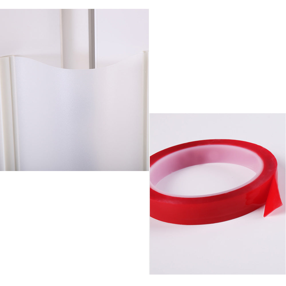 Door Finger Guard 23X130cm White Frosted Hard PP For 180° Open Door