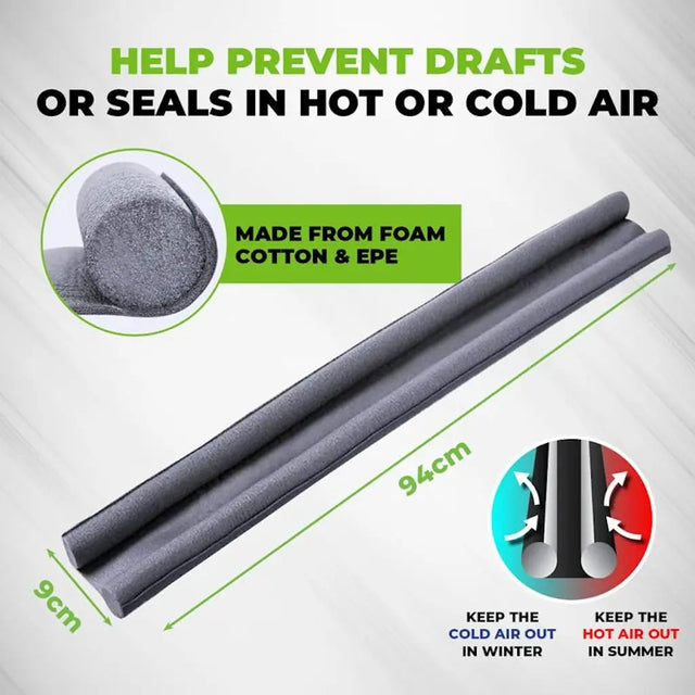 Foam sealant roll with text on a white background