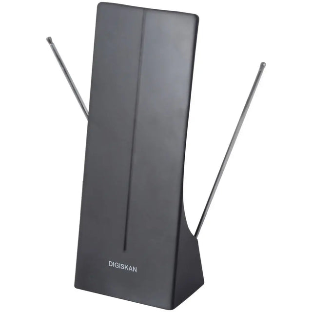 Black DIGISKAN TV antenna on a white background