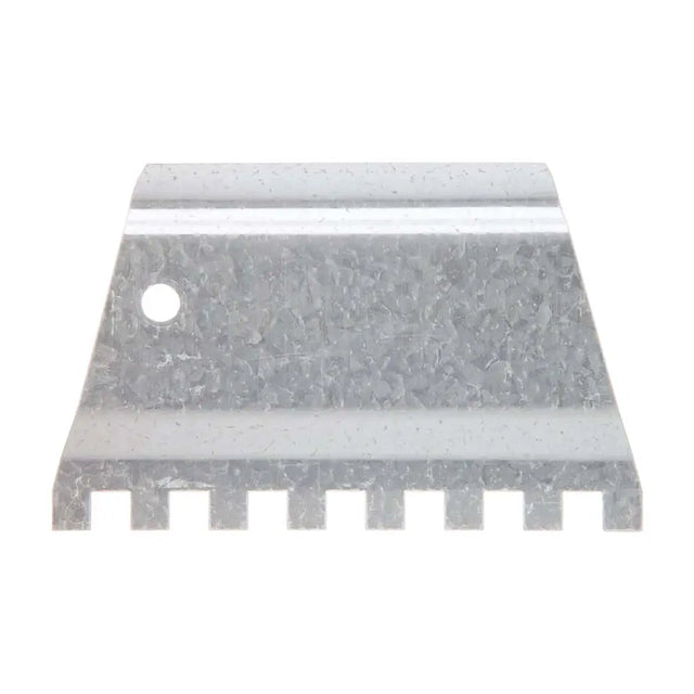 Metal blade with teeth on a white background