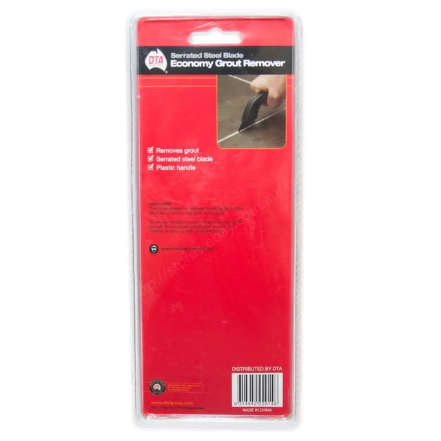 Packaged product with red label on a white background