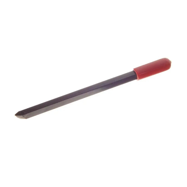 Chisel with red handle on a white background