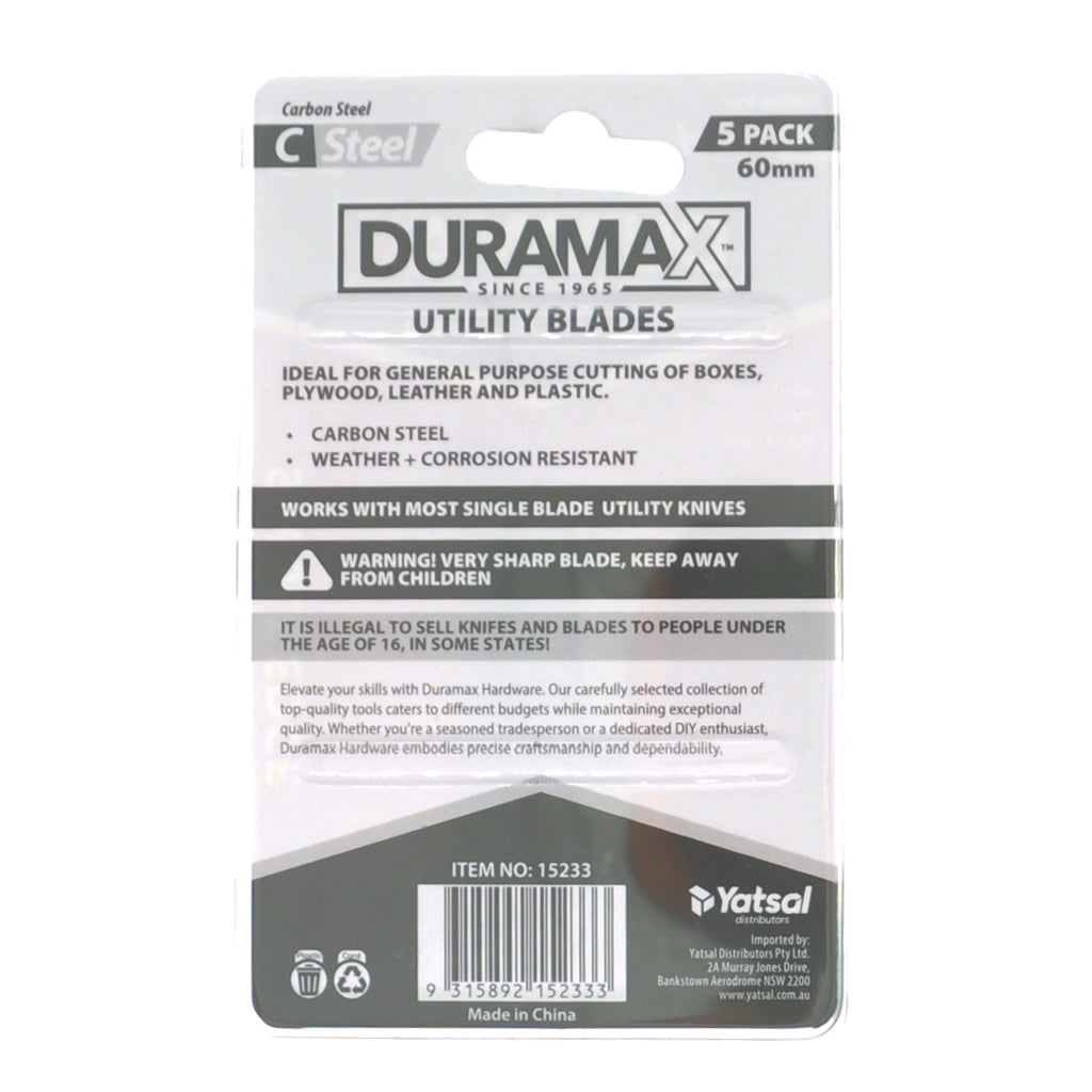 DURAMAX Heavy Duty Utility Blades 5PCS 15233