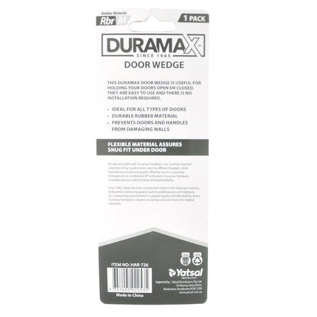 Duramax Black or White Rubber Door Stopper HAR-726