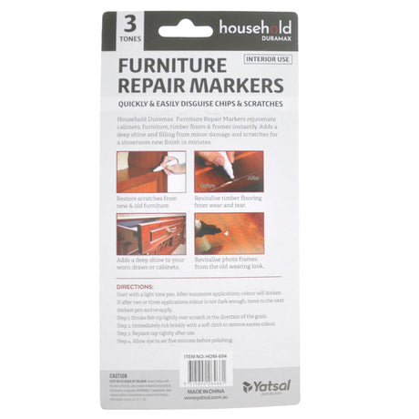 Duramax Furniture Repair Markers Pen 3Pcs HOM-694