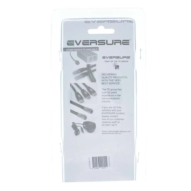 Eversure packaging with small metal components on a white background