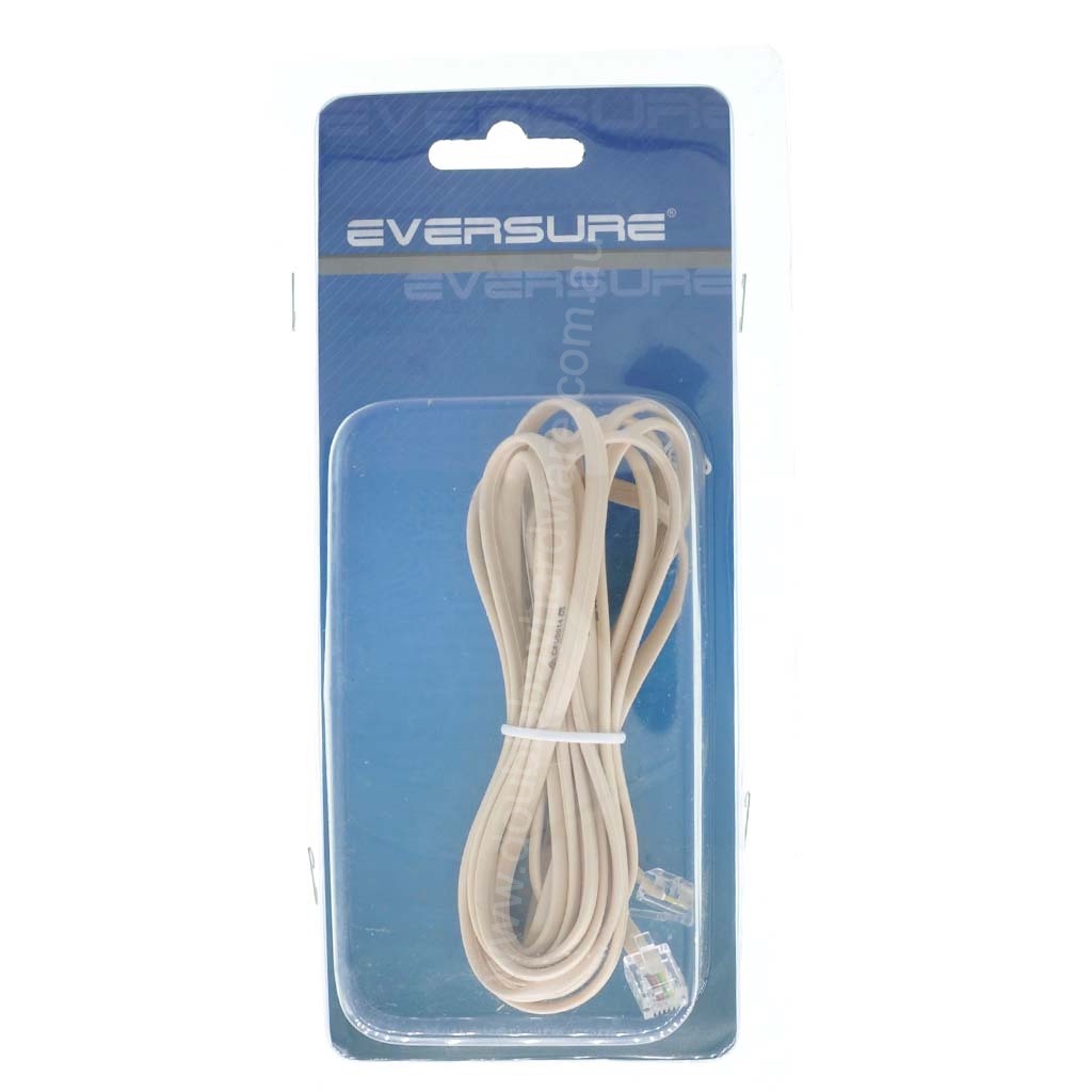 EVERSURE 3M Telephone Cable Line Cord RJ12 To RJ12 LC0055B/IVY