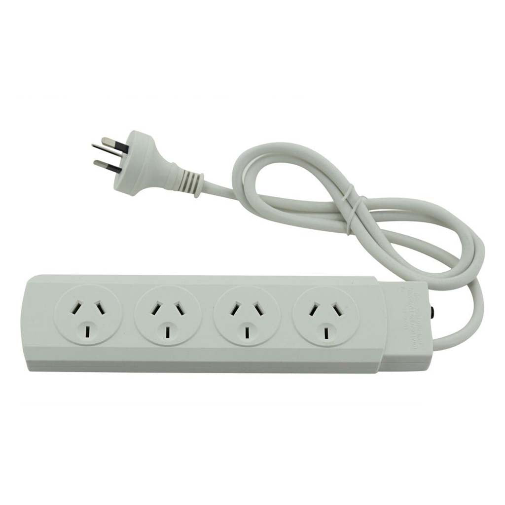 Eversure 4 way Power Board with 10A Overload Protection White PB-4 WE