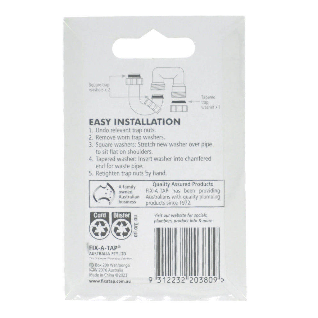 FIX-A-TAP Set of 40mm Trap Washers 203809