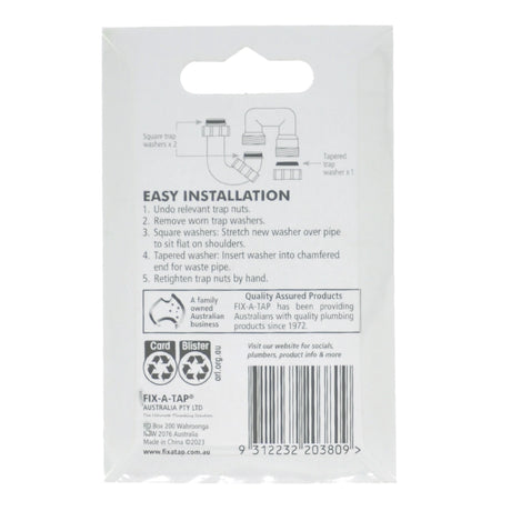 FIX-A-TAP Set of 40mm Trap Washers 203809