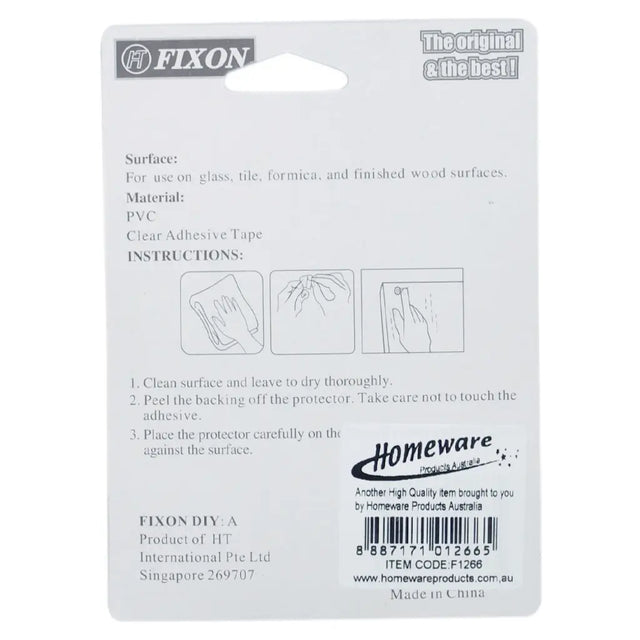 Packaging of Fixon adhesive tape with instructions and branding details.