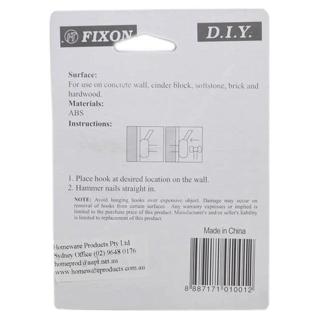 Back of a Fixon DIY product packaging with text and instructions.