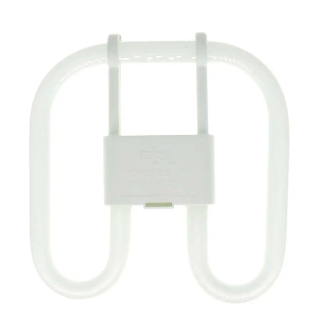 Compact fluorescent light bulb on a white background