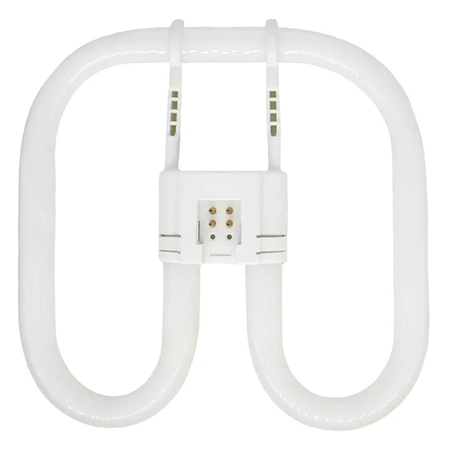 U-shaped light bulb on a white background