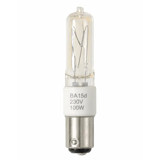 FSL JD Halogen BA15d 230V 100W Clear Light Bulb