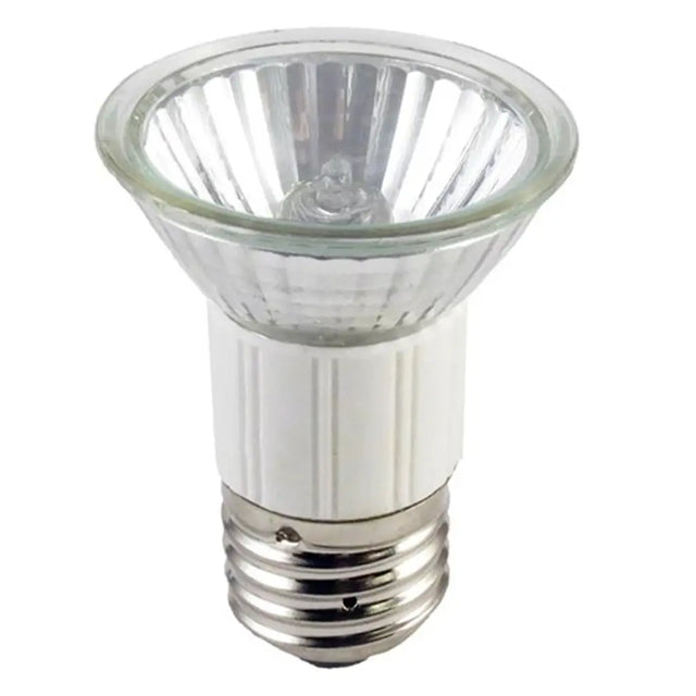Halogen light bulb on a white background