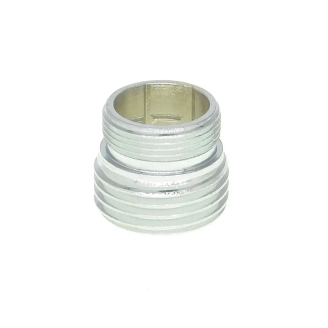 Metal pipe fitting on a white background