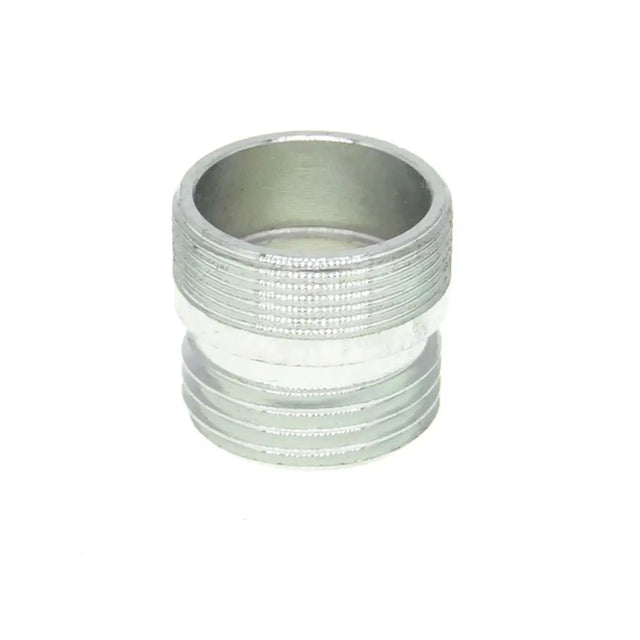 Metallic cylindrical object on a white background